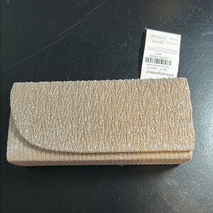 Gold Textured Clutch with Elegant Design